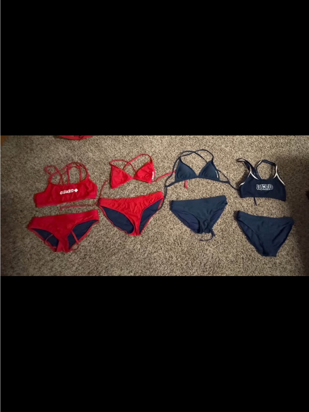 Women’s Lifeguard Swim Suits- Red and Navy